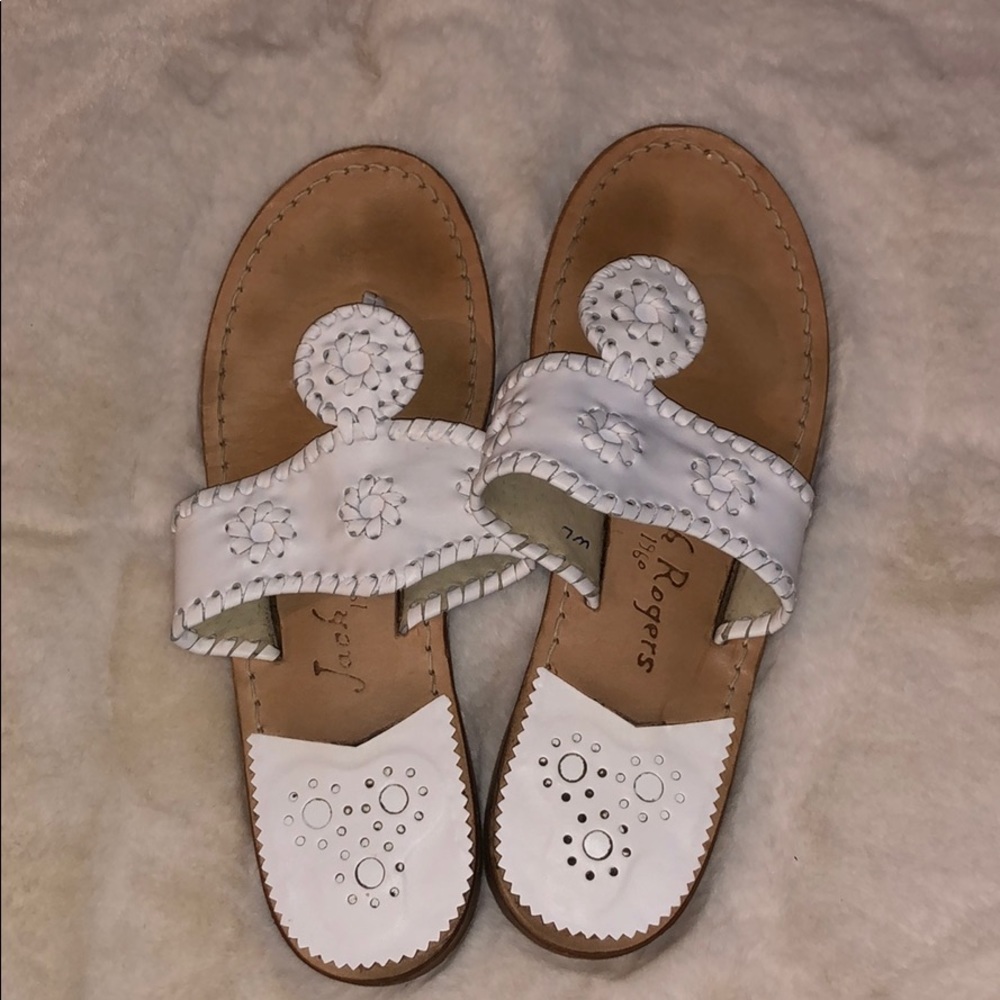 White Jack Rogers Sandals